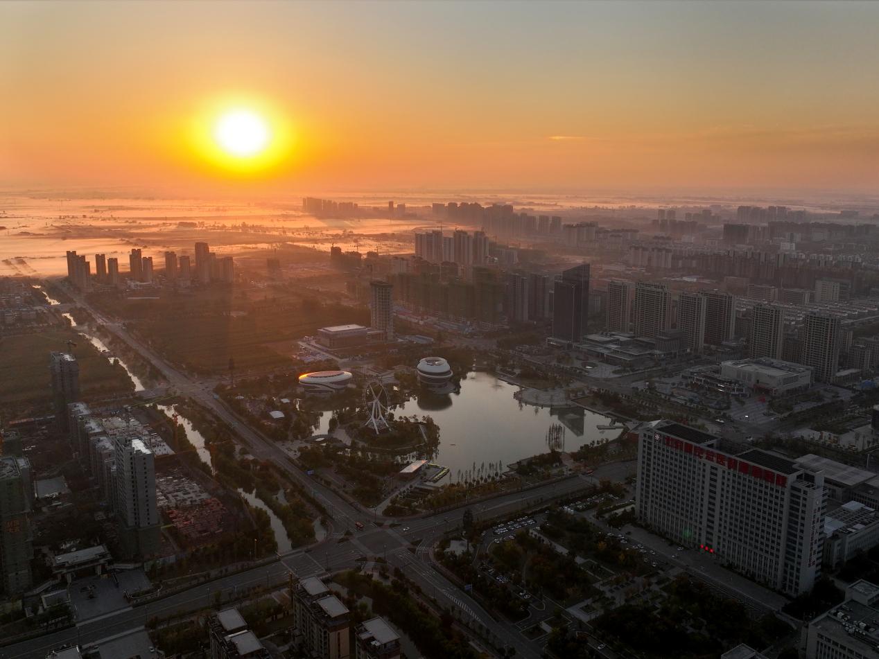 俯瞰泗县北部新城。中国十七冶供图