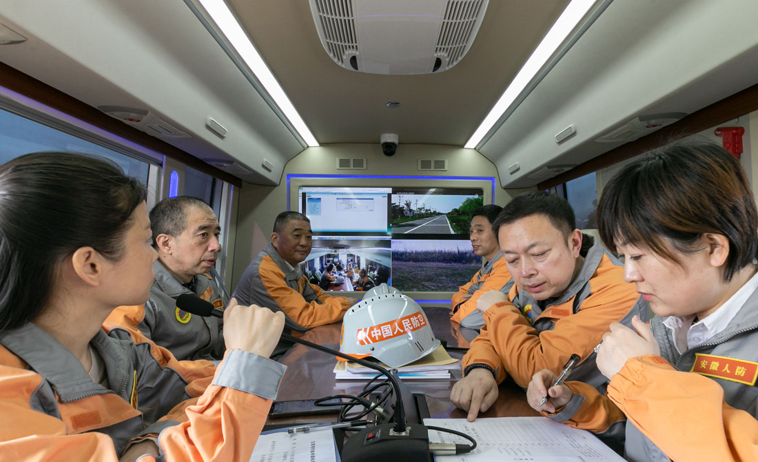 4月15日，安徽省人防办信保中心开展训练。