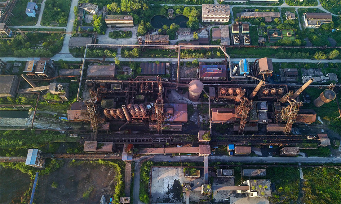 合肥东部新中心原合肥钢铁厂航拍图