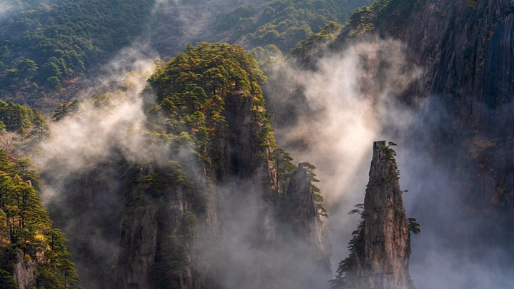 安徽黃山：雲海壯美 層林盡染